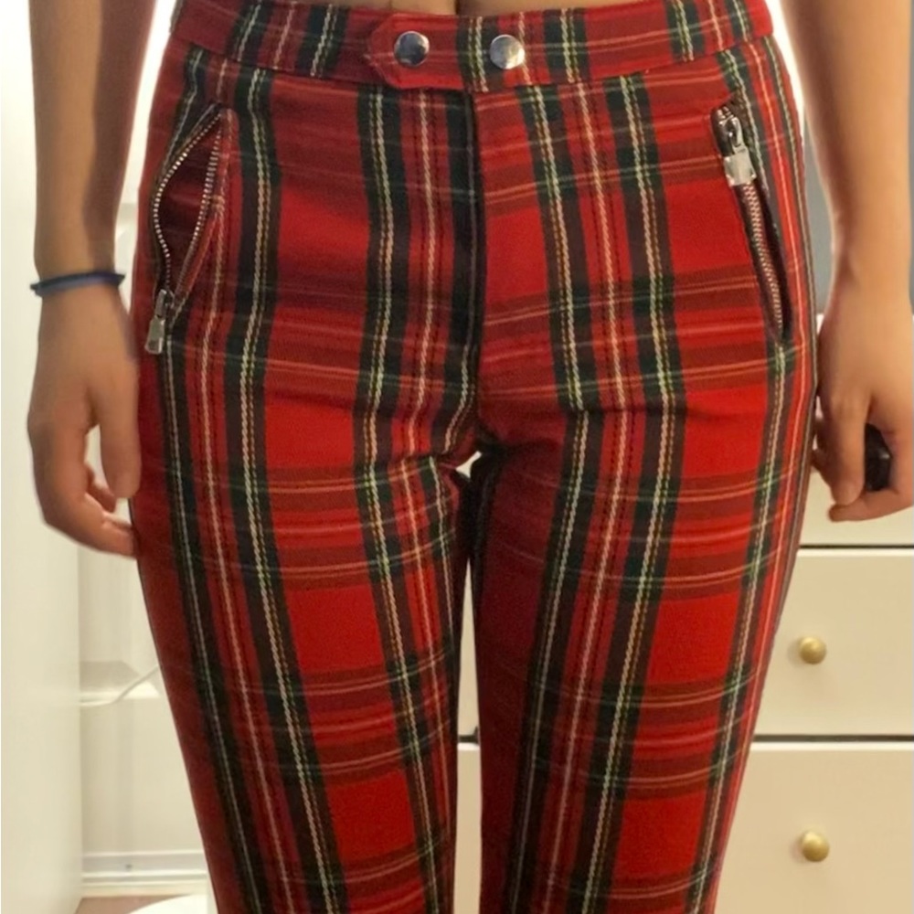 H&M Red Patterned Jeans - Picture 5 of 5